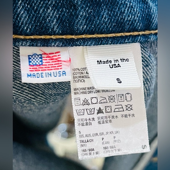 American Apparel Button Front A-Line Mini Skirt Dark Wash Denim size small - Picture 8 of 10